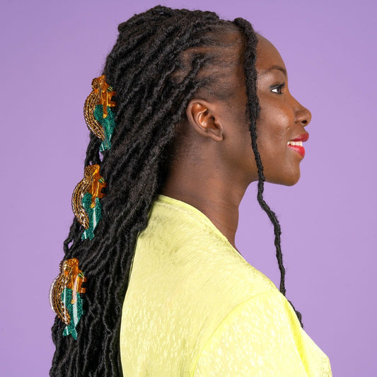 Green Mermaid Hair Claw