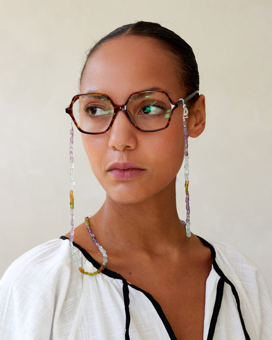 Ethereal Garden – Natural Gemstone Glasses Chain