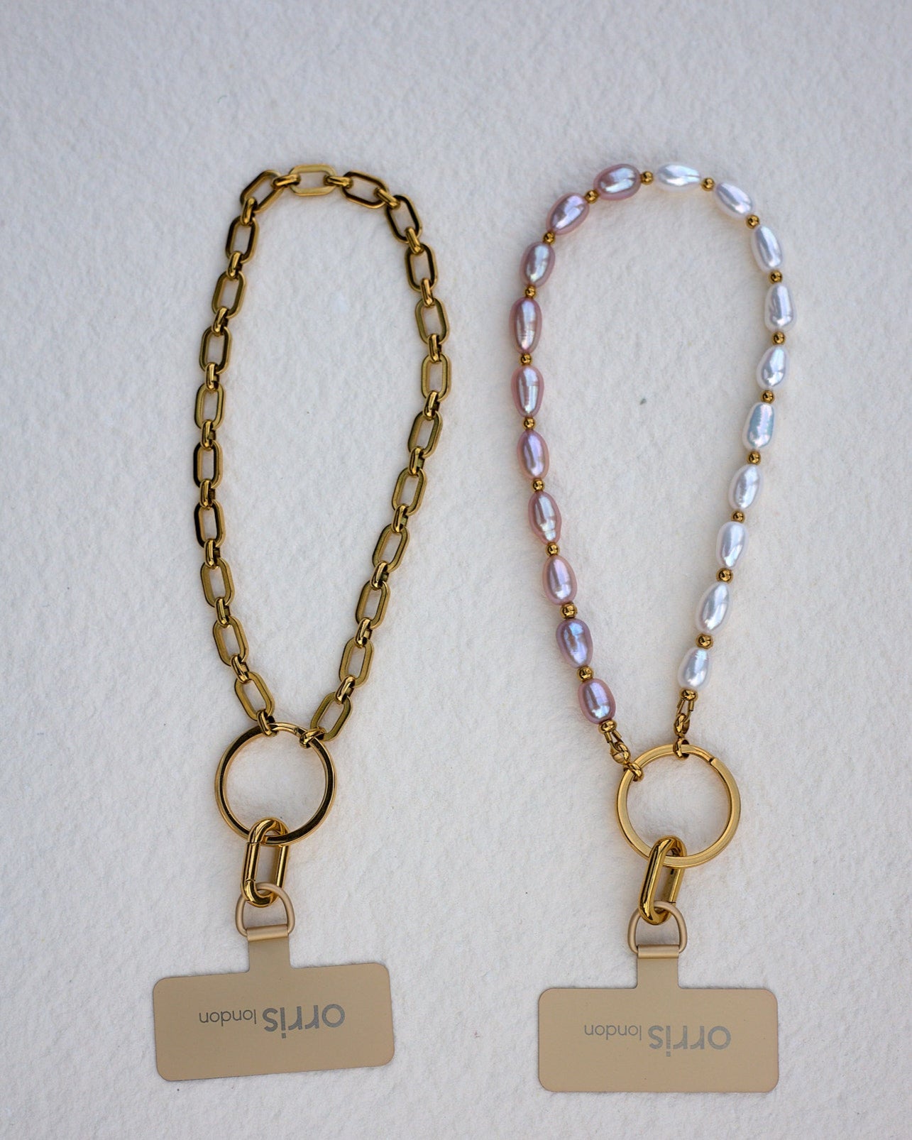 Fresh Water Pearl Phone Strap with Connecting Card