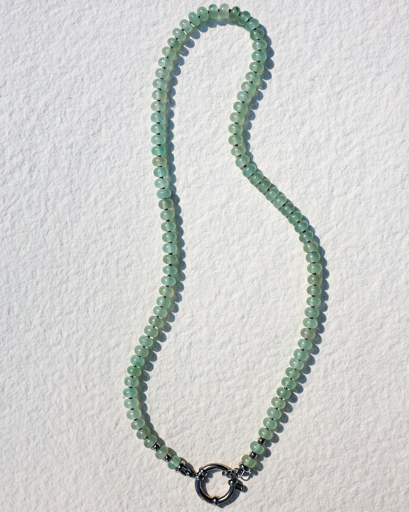 The O Necklace | Green Aventurine | Glasses Holder