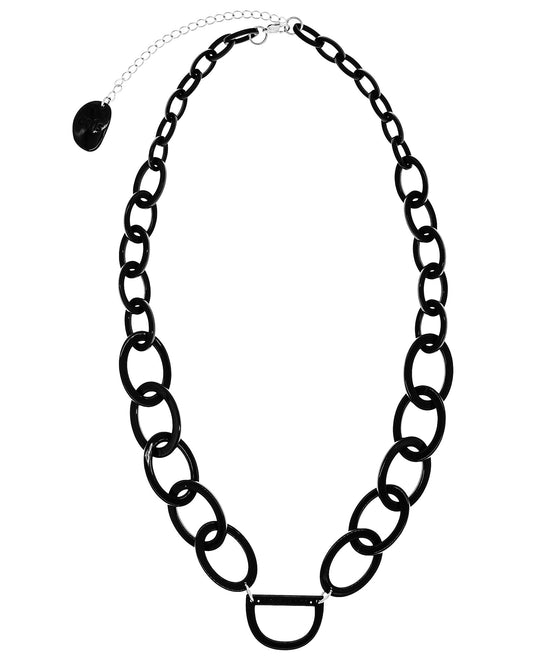 Original D Necklace | All Black | Bio-Acetate Glasses Necklace