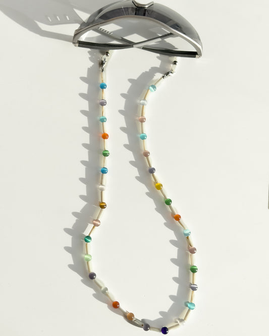 Mother of Pearl & Cat Eye Glasses Chain