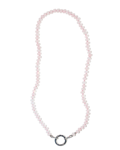 The O Necklace | Natural Stone Rondelle Knotted | Glasses Holder