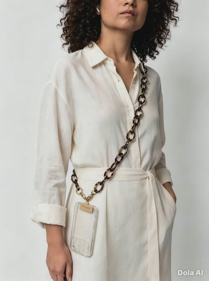 Bio Acetate Phone Chain with Connecting Card
