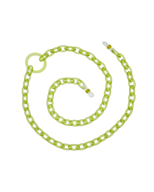 Smiley Mini | Olive Green | Bio-Acetate Glasses Chain