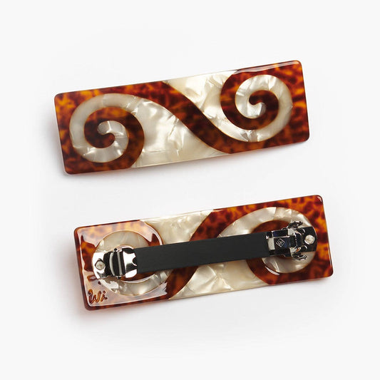 Spiral French Hair Barrette Tortoise